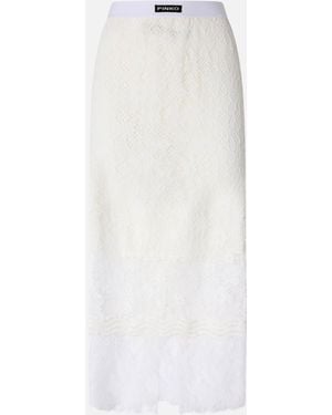 Pinko Midi Skirt - White