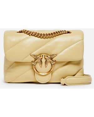 Pinko Small Shoulder Bag Love Bag Puff Maxi Quilt - Natural