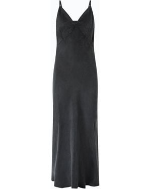 Pinko Midi Slip Dress With Removable Love Birds Logo - Blue