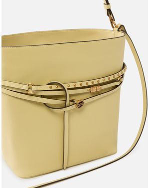 Pinko Bucket Belt Bag Medium Shoulder Bag - Metallic