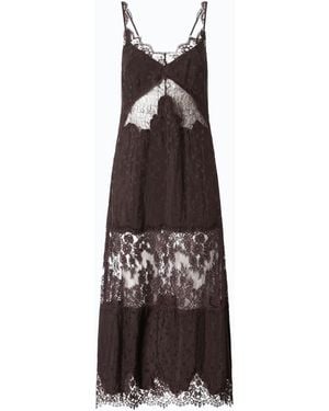 Pinko Midi Slip Dress With Lace Bands - Multicolor