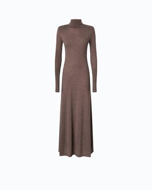 Pinko Long Turtleneck Dress - Brown