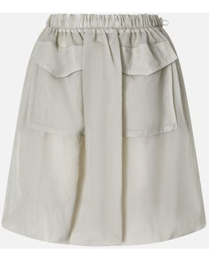 Pinko Leichter Rock Mit Organza-Effekt Und Taschen - Weiß