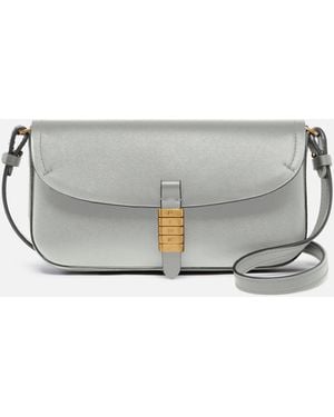 Pinko Saddle Flat Medium Shoulder Bag - Grey