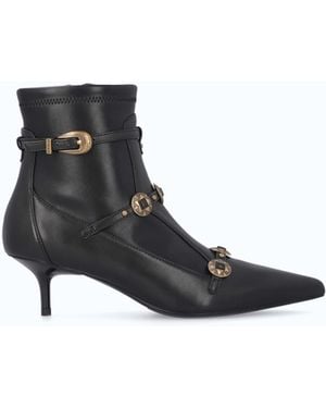 Pinko Boots With Straps And Jewel Studs - White