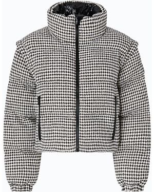 Pinko Tweed Down Jacket With Detachable Sleeves - Gray