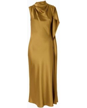 Pinko Langes One-Shoulder-Kleid Aus Satin - Mettallic