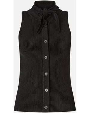 Pinko Top With Bandana Knot And Buttons - Black