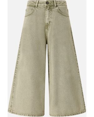 Pinko Long Denim Bermuda Shorts - Natural