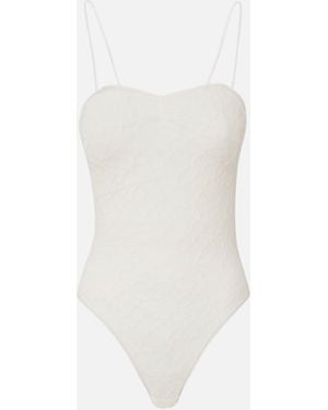 Pinko Body Mit Schmalen Trägern Aus Spitze - Weiß