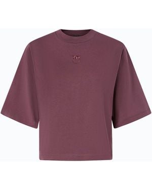 Pinko T-Shirt With Wide Sleeves And Love Birds Logo - Purple