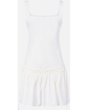 Pinko Short Dress With Gathering And Drawstring - White