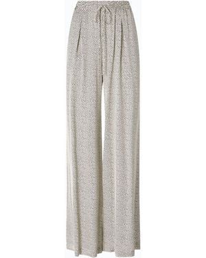Pinko Flared Polka-Dot Satin Pants - White