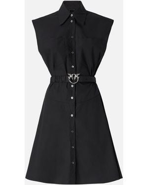 Pinko Shirt Dress With Love Birds Belt - Black
