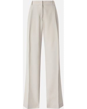 Pinko Flowing Pants With Pressed Pleat Detail - White