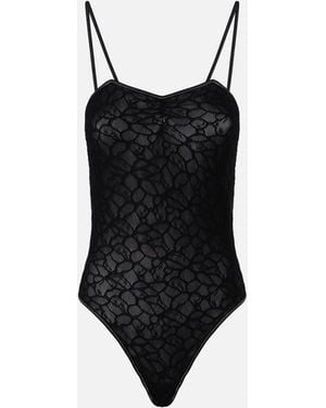 Pinko Body Mit Schmalen Trägern Aus Spitze - Schwarz
