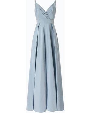 Pinko Long Taffeta Dress With Slit - Blue