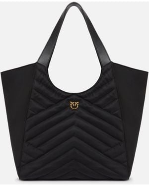 トートバッグ Pinko SHOPPER IN RECYCLED FABRIC QUILT PUZZLE PINKO SHOPPER BAG IN PUZZLE-QUILTED RECYCLED FABRIC | REVERSIBLE