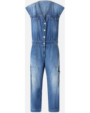 Pinko Tuta Jeans Senza Maniche - Blu
