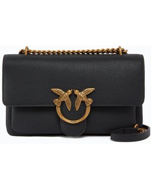 Pinko Love Bag Crossbody Bag In Soft Leather - White
