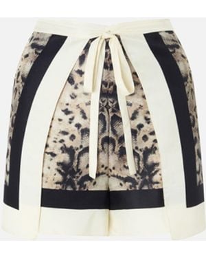 Pinko Pareo Shorts With Snake Print - White