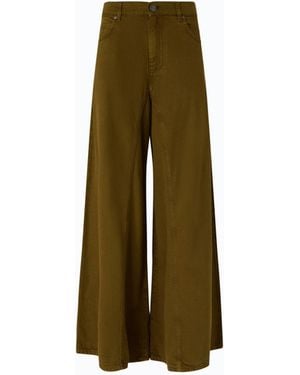 Pinko Vaqueros Acampanados Super Wide Leg - Verde