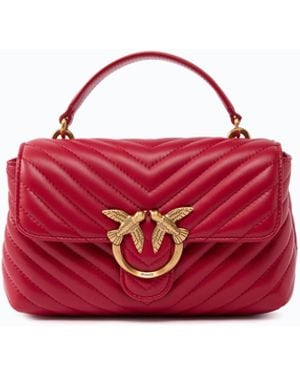 Pinko Bolso Pequeño De Mano Lady Love Bag Puff Chevron - Rojo