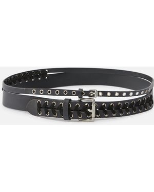 Pinko Cintura 4Cm Effetto Doppio - Bianco