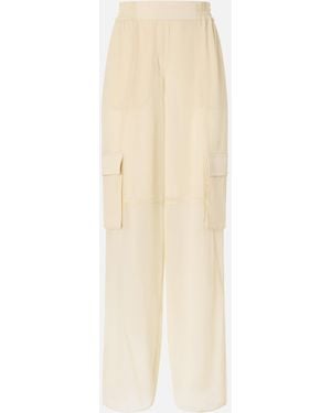 Pinko Lightweight Pants With Cargo Pockets - White