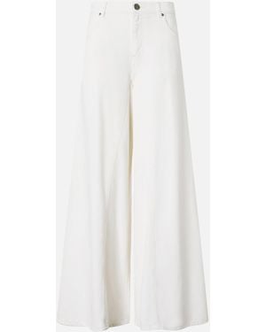 Pinko Super-Wide-Leg Jeans - White