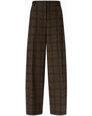 Pinko Pantaloni Barrel Fit Con Motivo Micro Pied-De-Poule - Nero