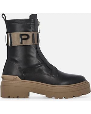 Pinko Platform Boots With Lettering Logo - White