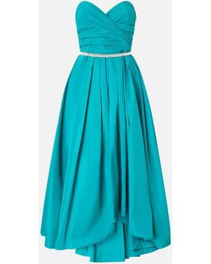 Pinko Elegant Long Dress With Jewel Belt - Blue