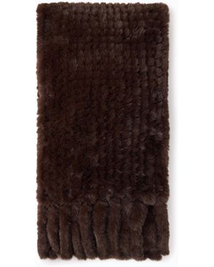 Pinko Maxi Écharpe En Fourrure Synthétique - Marron