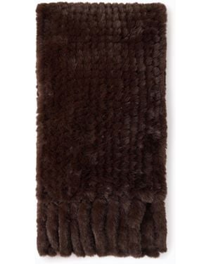 Pinko Maxi Sciarpa Effetto Pelliccia - Marrone