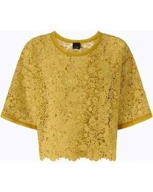 Pinko Macramé Top With Apple Motif - Yellow