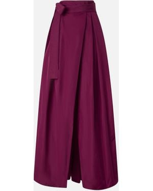 Pinko Long Wide Skirt With Belt - Purple