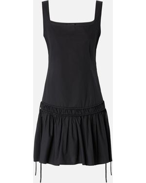 Pinko Vestido Corto Con Frunces Y Cordón Ajustable - Negro