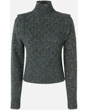Pinko Jersey De Cuello Alto De Punto Trenzado - Multicolor
