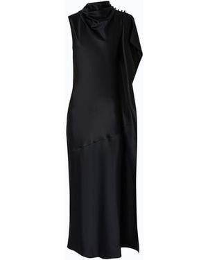 Pinko Langes One-Shoulder-Kleid Aus Satin - Schwarz