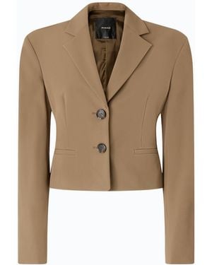 Pinko Slim-Fit Cropped Blazer - Natural