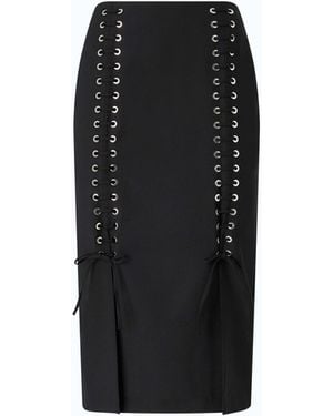 Pinko Falda Midi Ceñida Con Doble Abertura - Negro