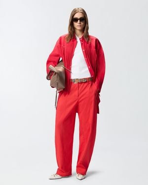 Pinko Barrel-Fit Trousers - Red