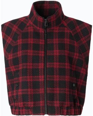 Pinko Tweed Vest With Check Pattern - Red