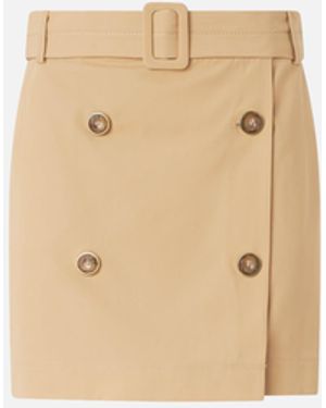 Pinko Buttoned Mini Skirt With Belt - White