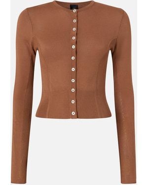 Pinko Cardigan With Mother-Of-Pearl Buttons - Brown