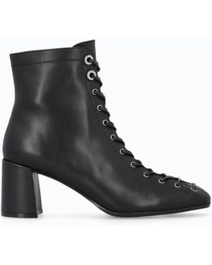 Pinko Knöchelhohe Schnürstiefeletten Aus Leder Mit Absatz - Weiß