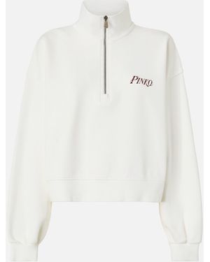 Pinko Sudadera Con Estampado De Corazón Y Tini - Blanco