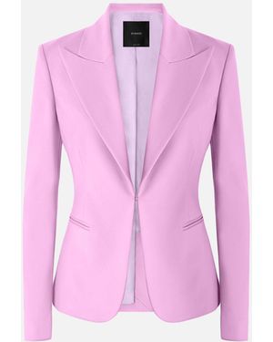 Pinko Chaqueta De Mezcla De Lino Con Abertura En La Parte Posterior - Rosa