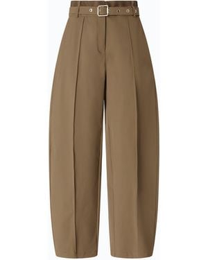 Pinko Barrel-Fit Pants With Belt - Natural